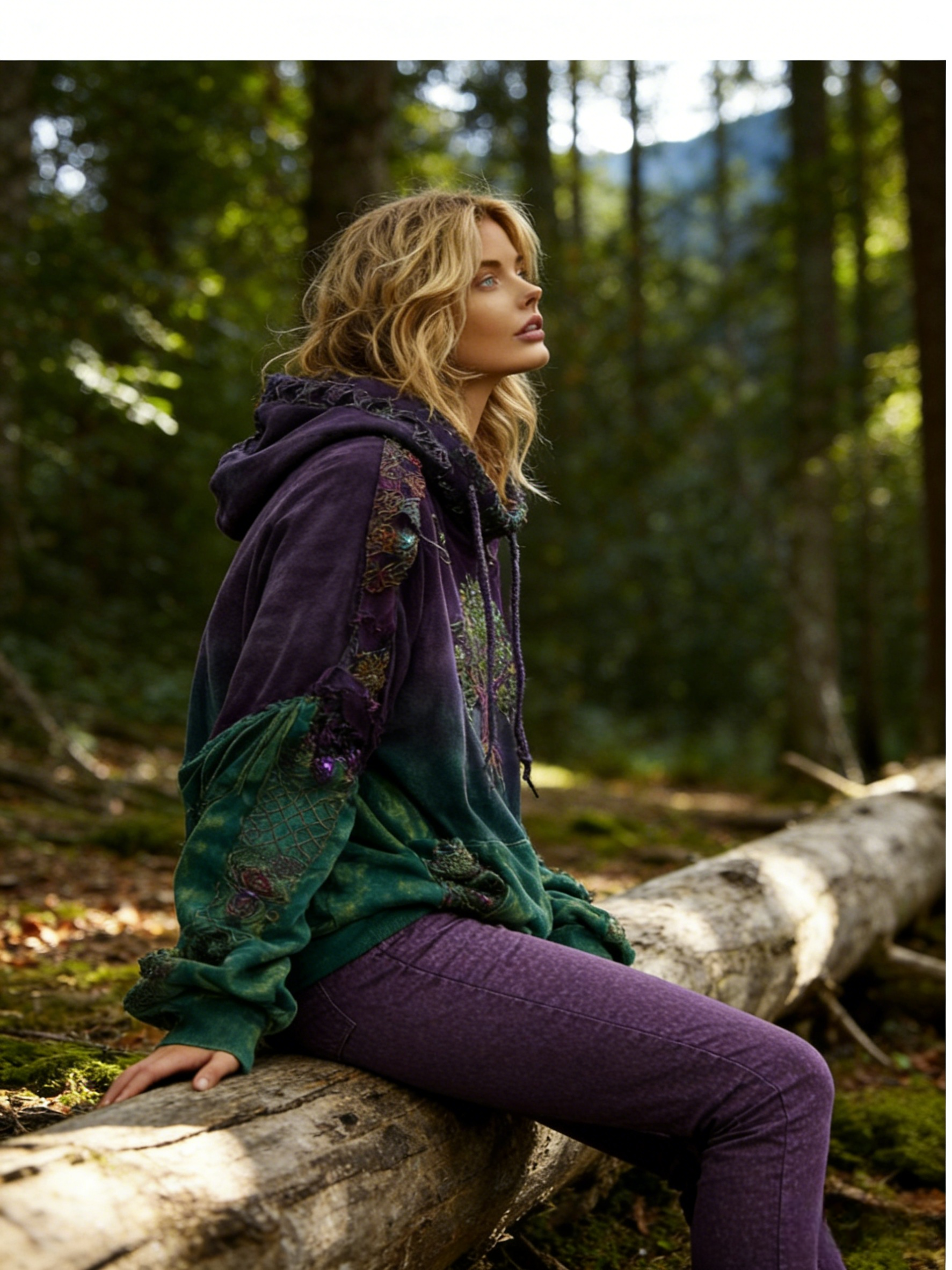 Damen Vintage Wikinger Lebensbaum Gemütliche Wärme Kapuzenpullover Size S-5XL