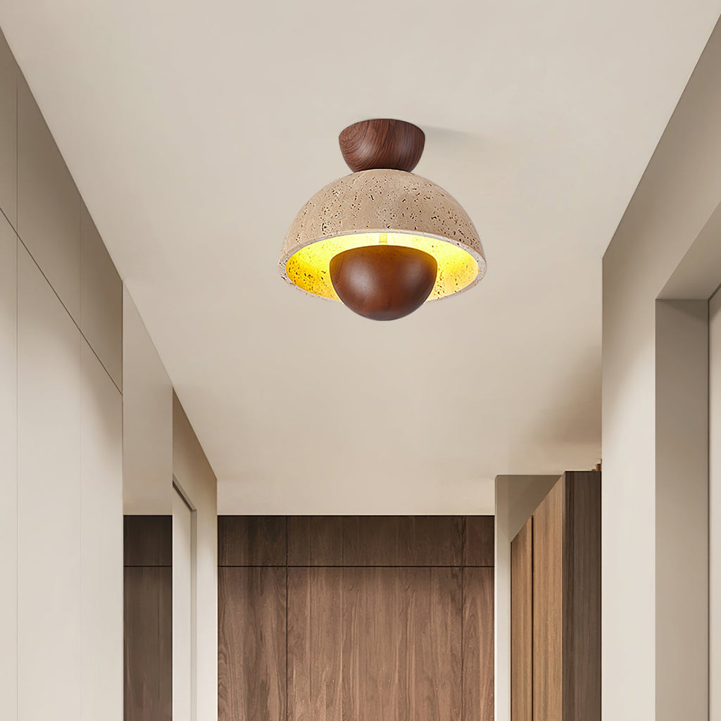 Nerio Travertine Ceiling Light