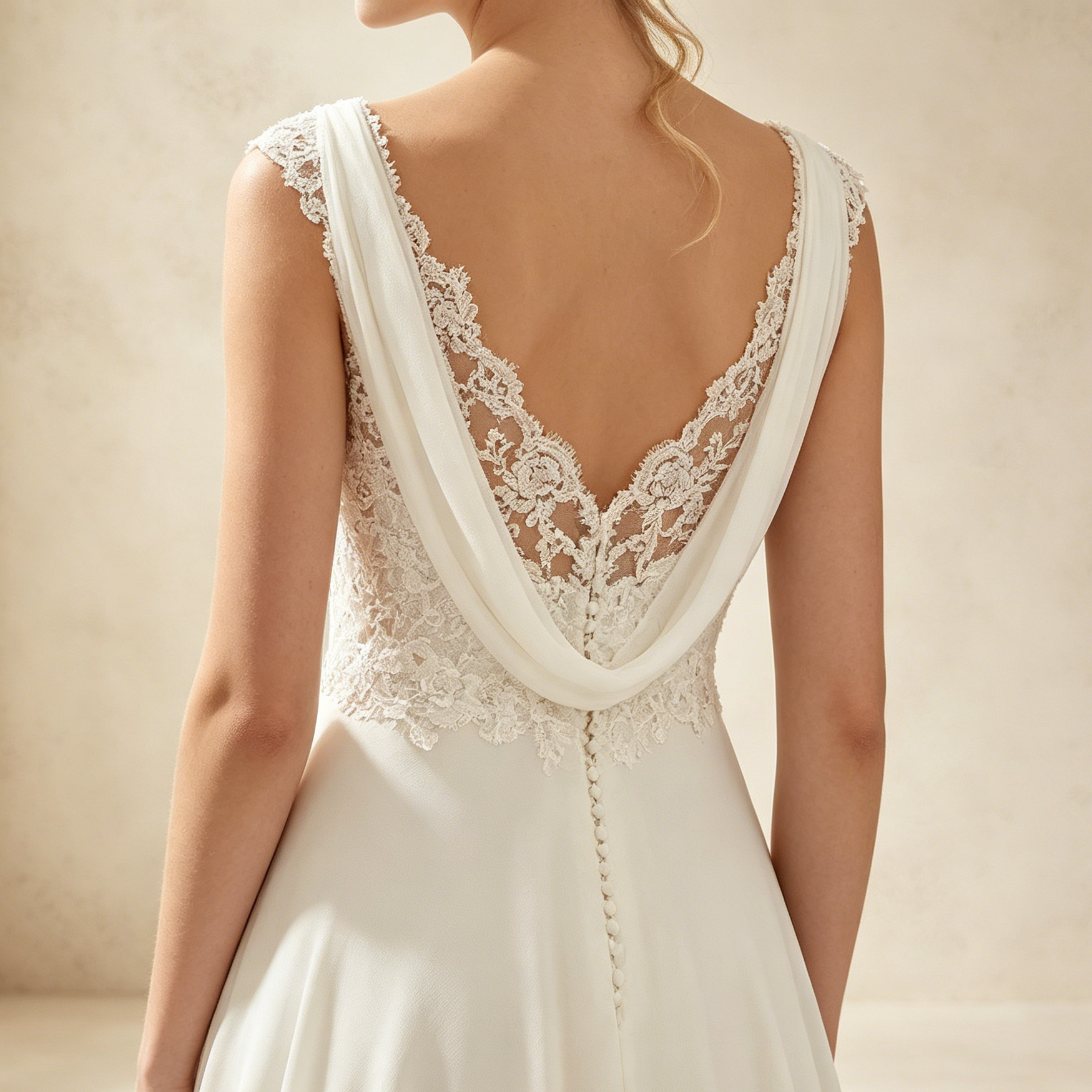 Elegantes A-Linien Abendkleid Weiß Bodenlang | Ärmellos Maxikleid mit Tiefem V-Ausschnitt, Feiner Spitzenstickerei und Fließendem Rock