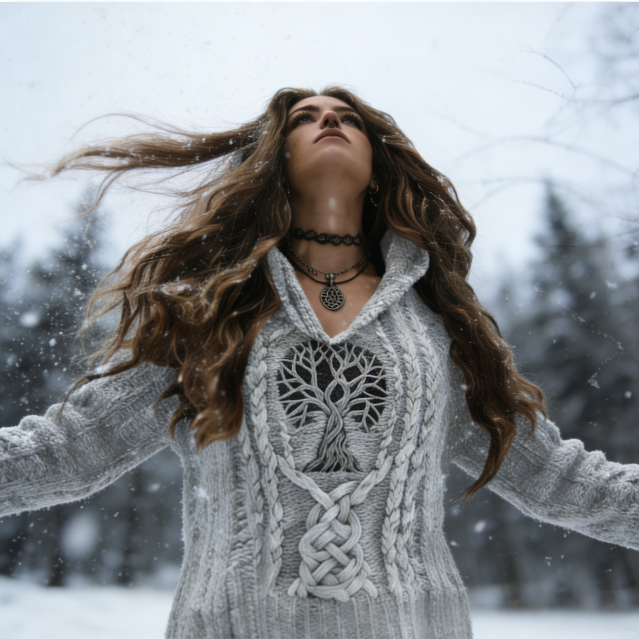 3D-Druck Herbst Winter Damen Kapuzenpullover – Keltischer Knoten Size S-5XL