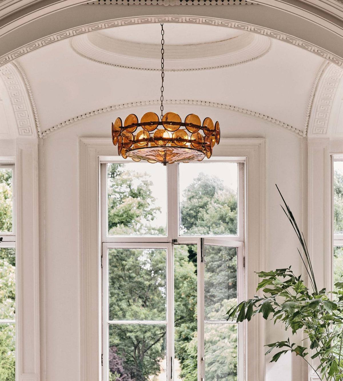 Solaris Disc Murano Chandelier