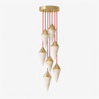Vertex Faceted Alabaster Drop Chandelier