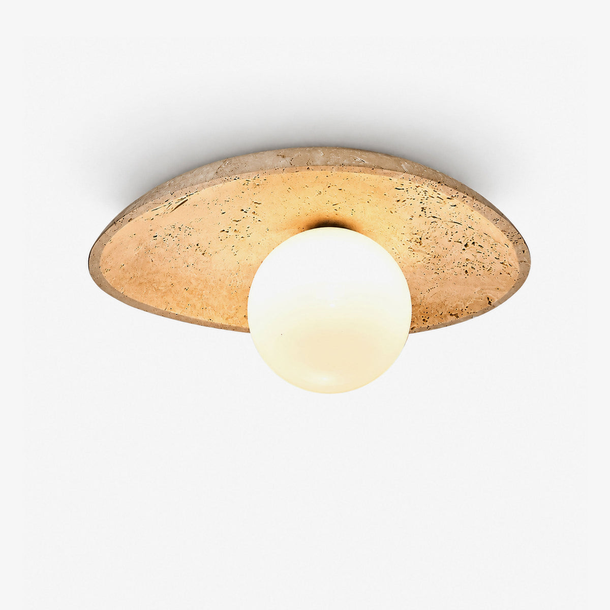Ovella Travertine Pebble Ceiling Light