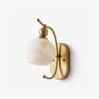Spirelle Twisted Arm Alabaster Wall Sconce
