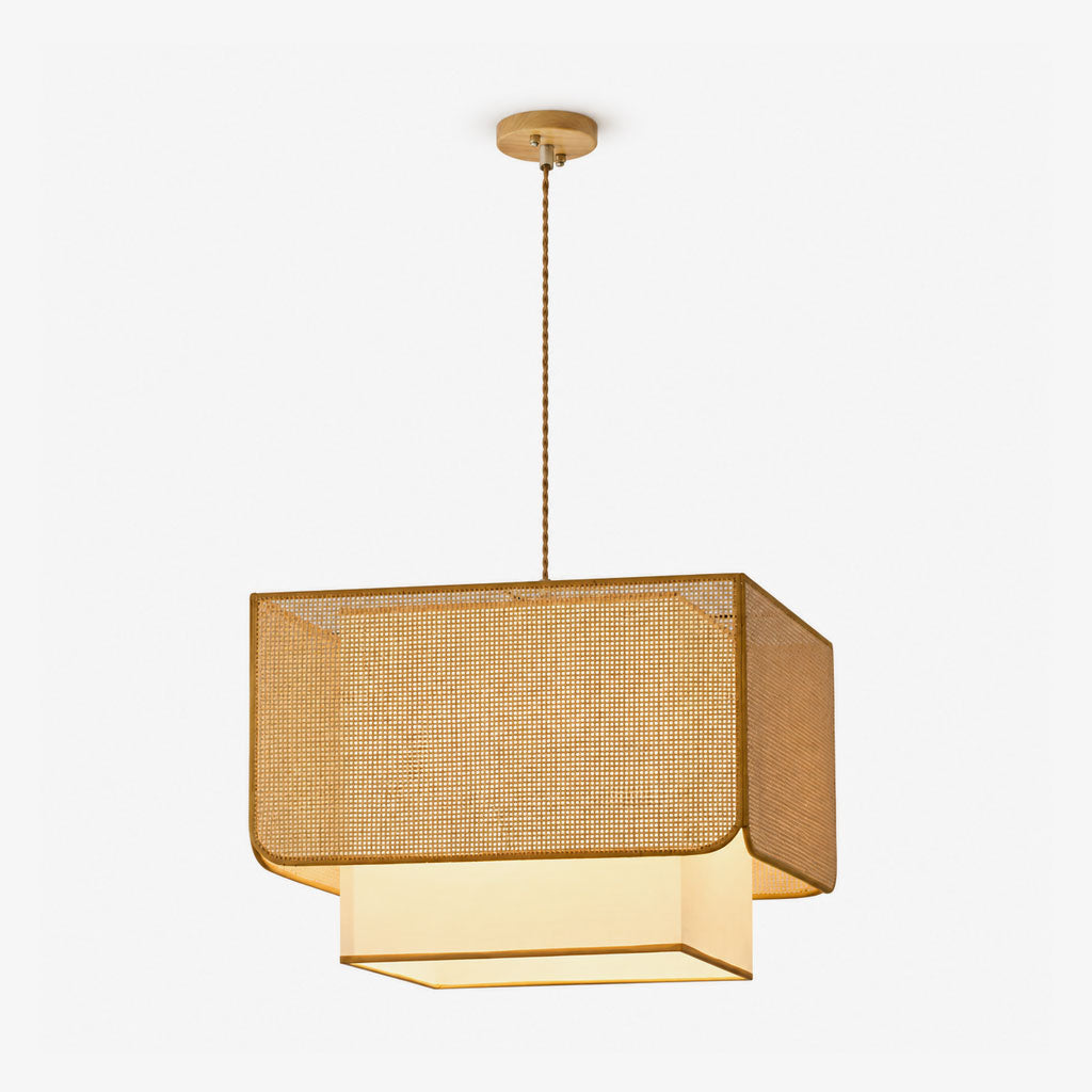 Trellis Woven Rattan Pendant Lamp