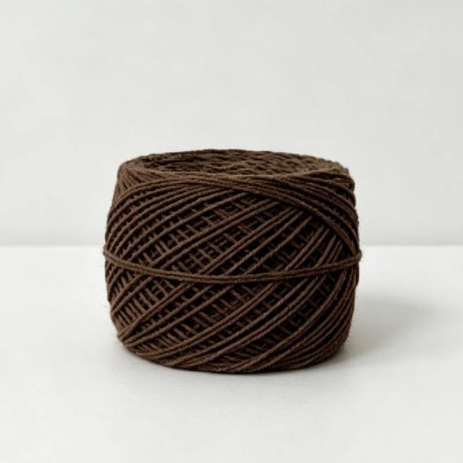 9-fädiges Baumwolle-Leinen-Garn – 100g Knäuel (ca. 150m) – 1,3mm Stärke – Formstabiles Häkelgarn für Taschen & Mützen