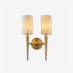 Spire Alabaster Twin Sconce
