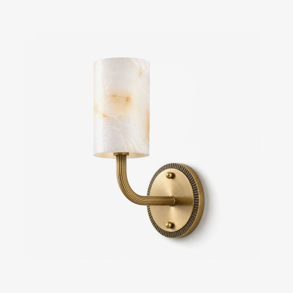 Rosette Alabaster Wall Sconce