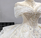 Off-Shoulder Abendkleid mit Spitze Elegant Ballkleid Bestickt