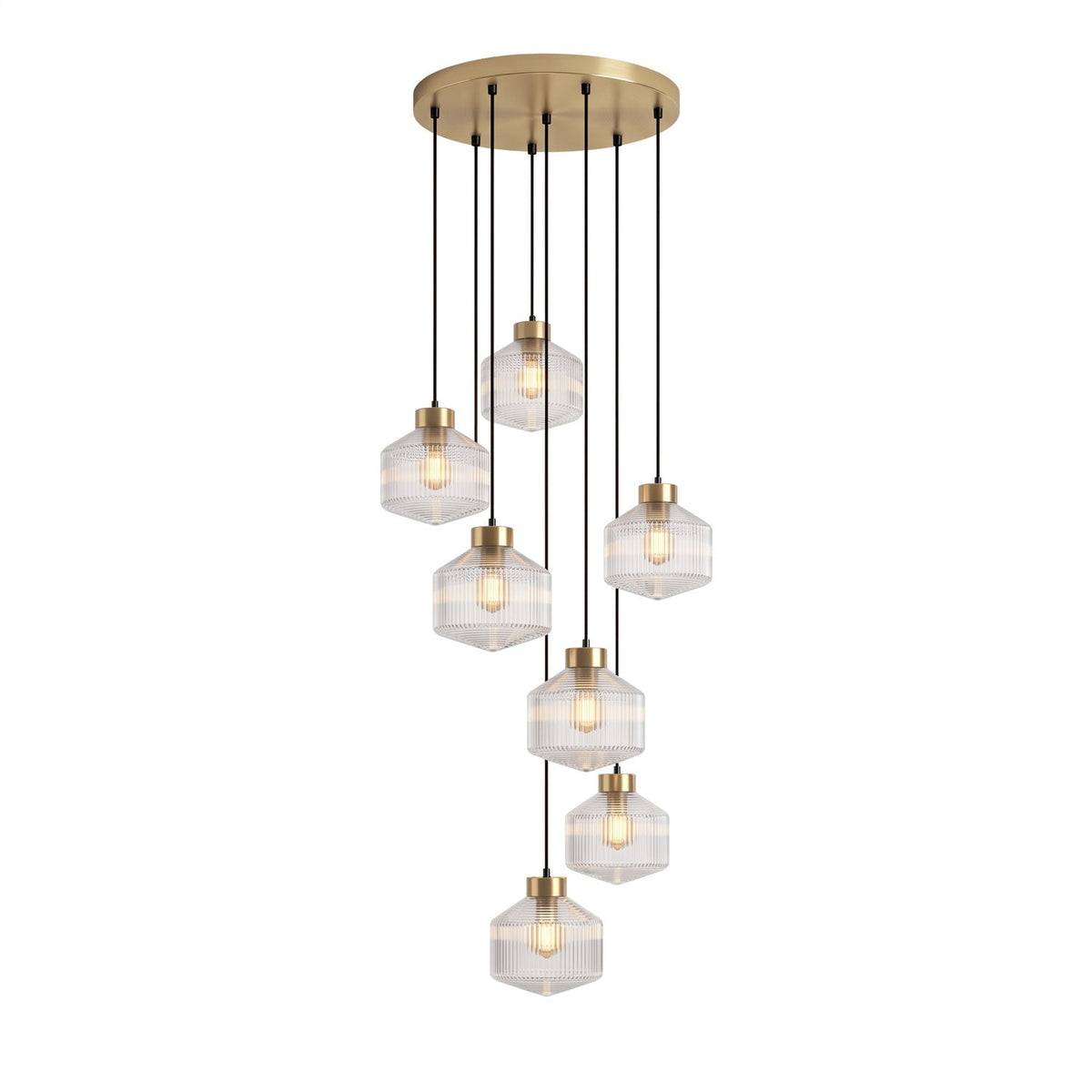 Striped Spinning Top Pendant Light