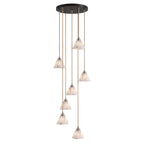 Conical Alabaster Brass Pendant Lamp