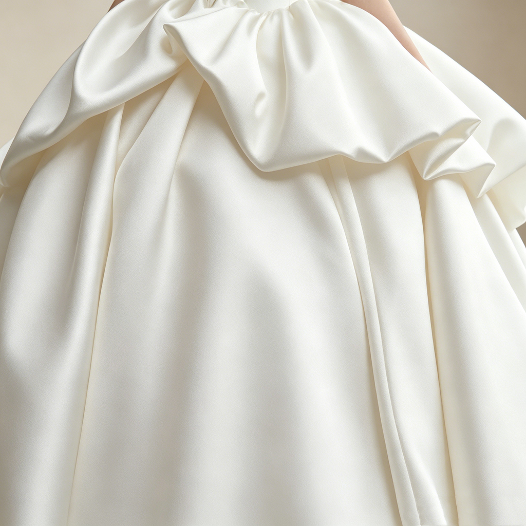 Off-Shoulder Satin Abendkleid Elegant Ballkleid Maxi mit Faltenrock XS-3XL - Auf Lager