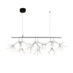 Long Style Firefly LED Chandelier Model A L 39.4″ x W 15.7″ / L 100cm x W 40cm / Black & Warm Light / Wall switch