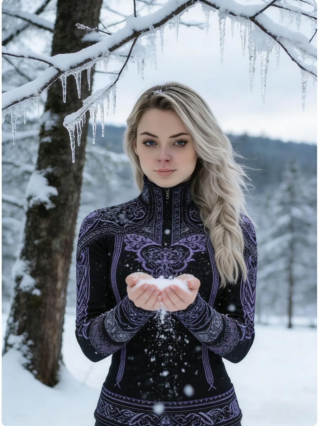 Damen Vintage Wikinger-Stil Keltischer Knoten Kunst Strickpullover Size S-5XL