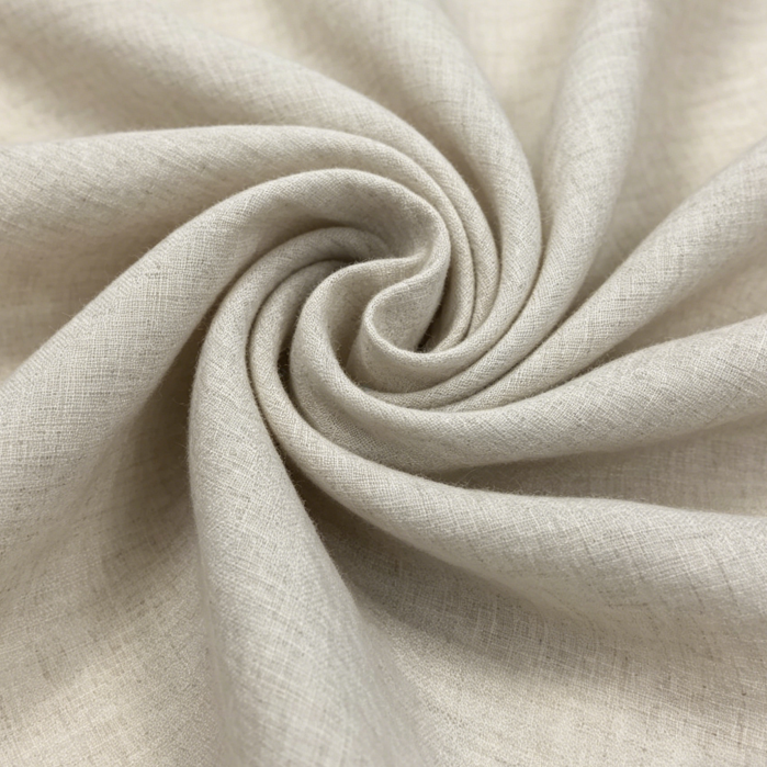 Meterware Tencel-Leinen Gemisch – Hochwertiger Stoff für Kleidung & Deko – 135 x 100 cm -Leinenfarben