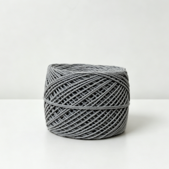 9-fädiges Baumwolle-Leinen-Garn – 100g Knäuel (ca. 150m) – 1,3mm Stärke – Formstabiles Häkelgarn für Taschen & Mützen