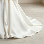 Off-Shoulder Satin Abendkleid Elegant Ballkleid Maxi mit Faltenrock XS-3XL - Auf Lager
