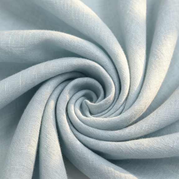 Meterware Tencel-Leinen Gemisch – Hochwertiger Stoff für Kleidung & Deko – 135 x 100 cm - Hellblau