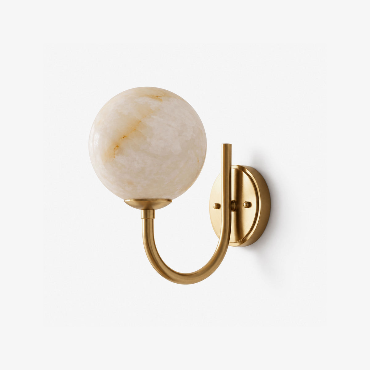 Crescelle Alabaster Globe Wall Sconce