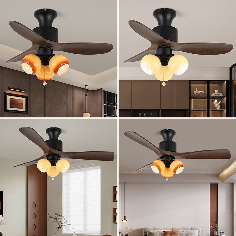 Amberglo Retro Ceiling Fan Light