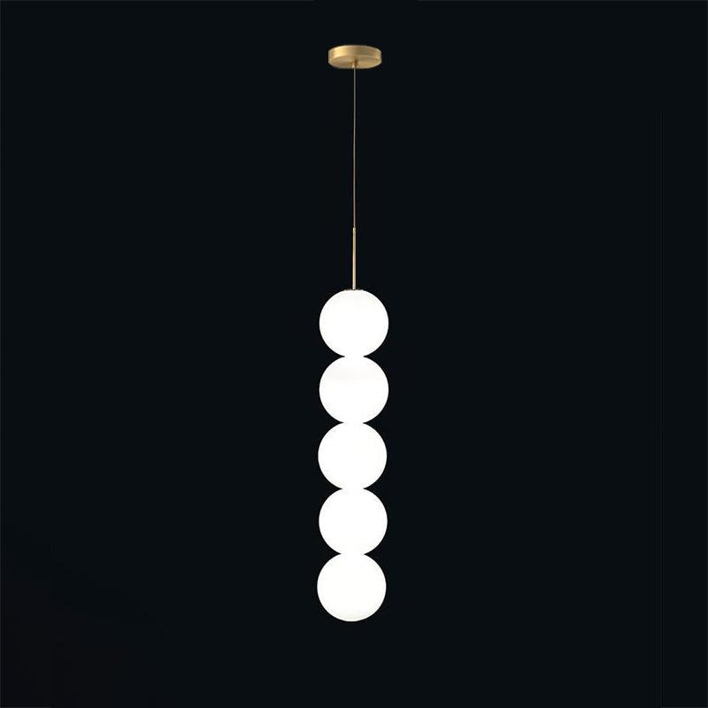 Abacus Pendant Light 1 head ∅ 3.9″ x H 23.6″ / Dia 10cm x H 60cm / Gold & Plastic ball / Warm White Pendant light