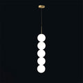 Abacus Pendant Light 1 head ∅ 3.9″ x H 23.6″ / Dia 10cm x H 60cm / Gold & Plastic ball / Warm White Pendant light