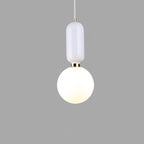 Aballs Pendant Light ∅ 5.9″ x H 11.8″ / Dia 15cm x H 30cm / White + White Pendant light