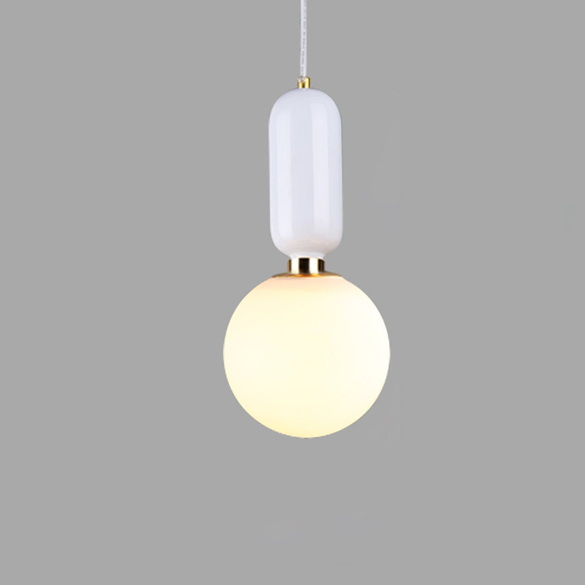 Aballs Pendant Light ∅ 7.9″ x H 15.8″ / Dia 20cm x H 40cm / White + White Pendant light
