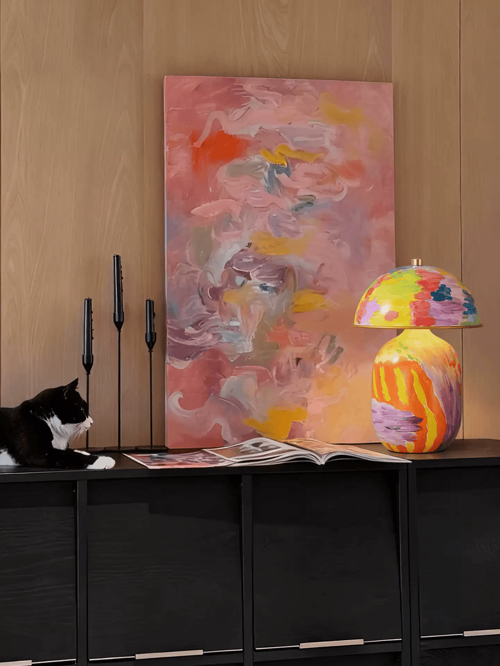 Abstract Mural Table Lamp