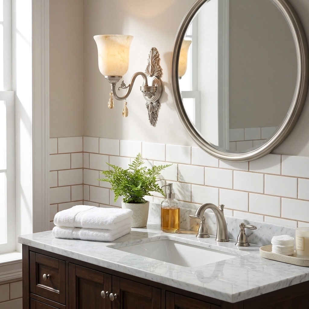Acanthus Alabaster Wall Sconce