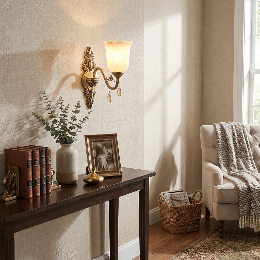 Acanthus Alabaster Wall Sconce