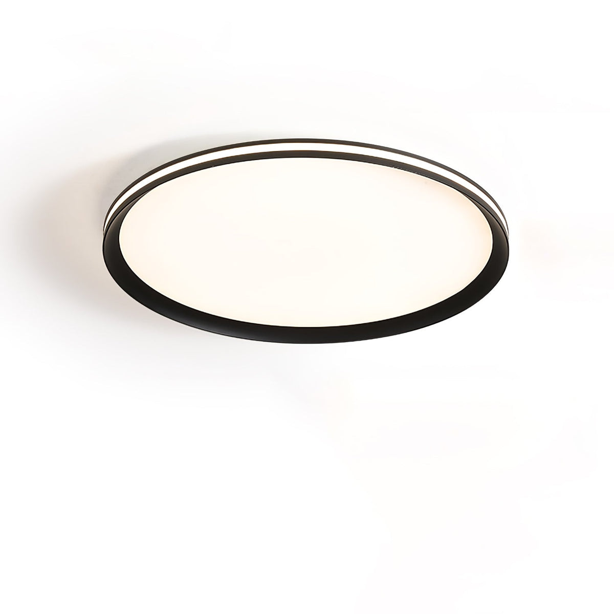 Acrylic Circular LED Ceiling Light ∅ 15.7″ x H 1.2″ / Dia 40cm x H 3cm / Black / Three-Color Changing Light Ceiling lamp