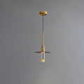 Acrylic Hat Plate Pendant Light Model A ? 1.6″ x H 13.8″ / Dia 4cm x H 35cm / Brass / Three-Color Changing Light