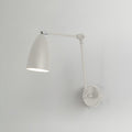 Adjustable Swing Arm Wall Lamp ∅ 3.9″ x H 6.1″ / Dia 10cm x H 15.5cm / White Wall lamp