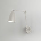 Adjustable Swing Arm Wall Lamp ∅ 3.9″ x H 6.1″ / Dia 10cm x H 15.5cm / White Wall lamp