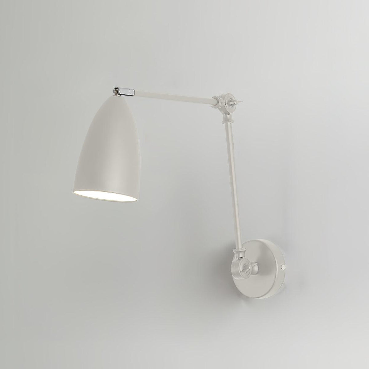 Adjustable Swing Arm Wall Lamp ∅ 3.9″ x H 6.1″ / Dia 10cm x H 15.5cm / White Wall lamp