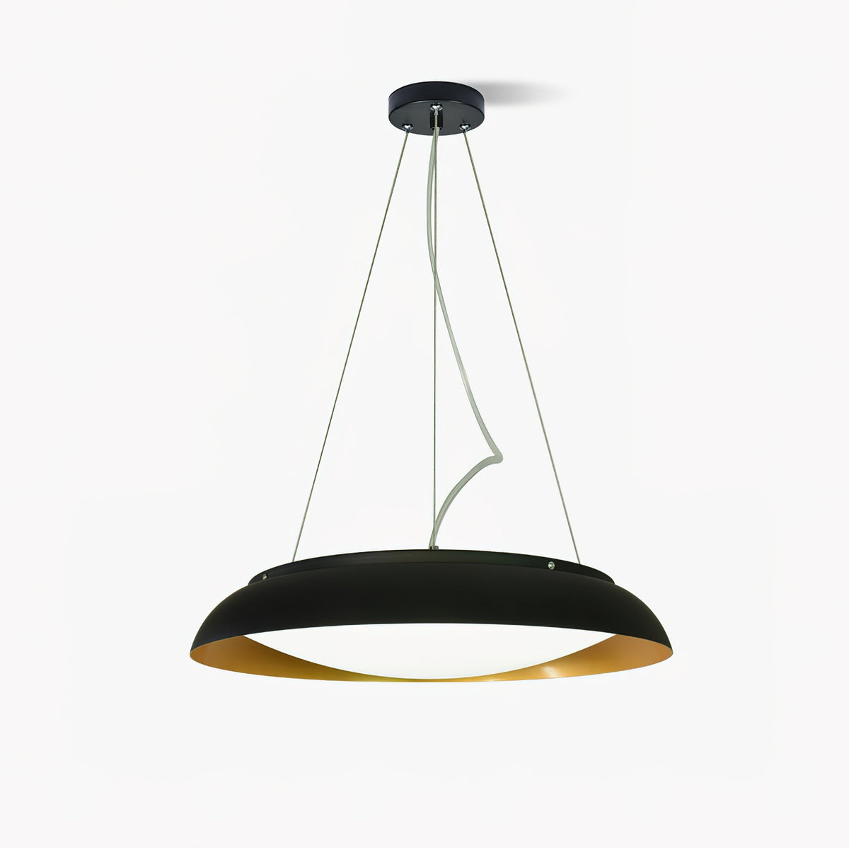 Aero Pendant Light ∅ 16.5″ x H 4.3″ / Dia 42cm x H 11cm / Black / Warm White Pendant light