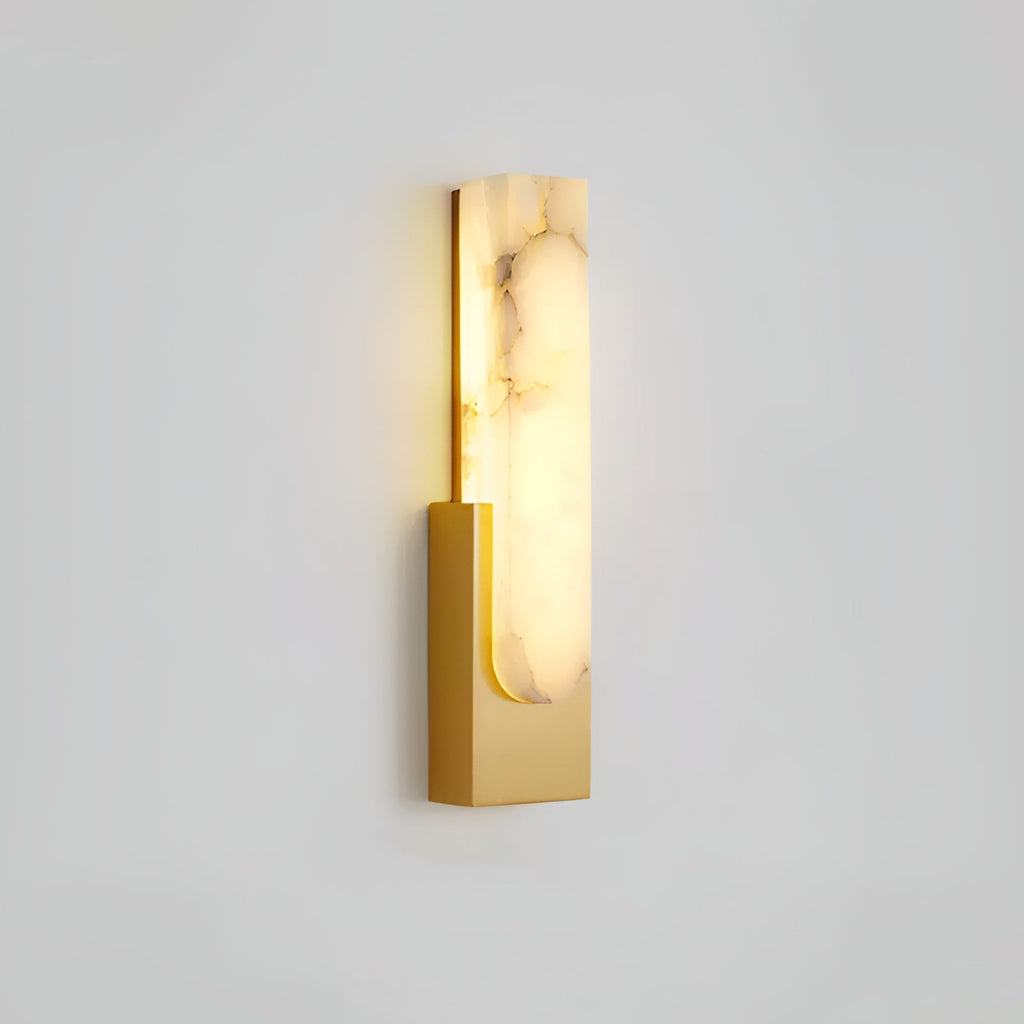 Agatha Alabaster Wall Lamp ? 3.9″ x H 19.7″ / Dia 10cm x H 50cm / Copper & Warm Light / Single Wall lamp