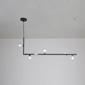 Air 73 Glass Pendant Lamp 6heads L 35.4″ x H 59″ / L 90cm x H 150cm / Black Chandelier