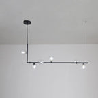 Air 73 Glass Pendant Lamp 6heads L 35.4″ x H 59″ / L 90cm x H 150cm / Black Chandelier