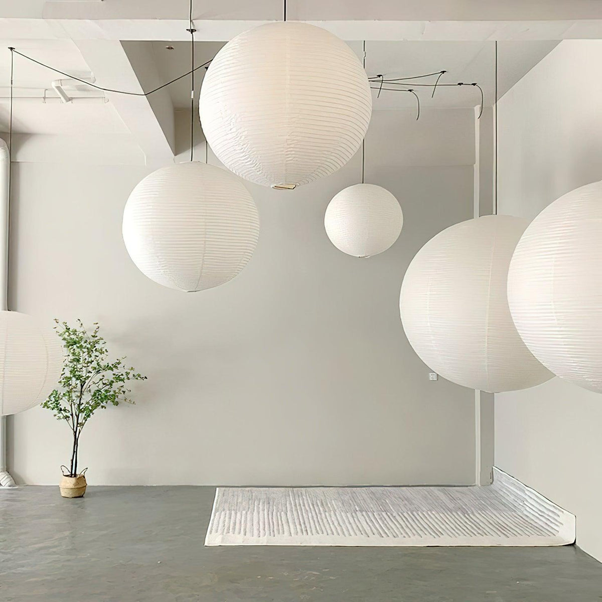 Akari A Round Swag Light 1001 Pendant light