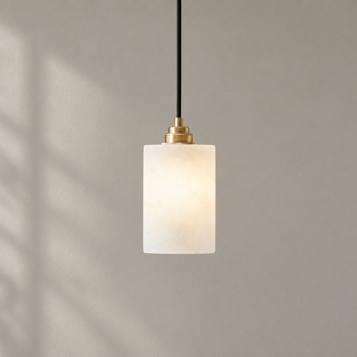 Alabaster Cylinder Cluster Chandelier