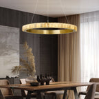 Alabaster Avalon Halo Chandelier Chandelier