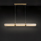 Alabaster Beam Pendant Light ∅ 39.4″ x H 59.1″ / Dia 100cm x H 150cm / Brass & White / Three-Color Changing Light
