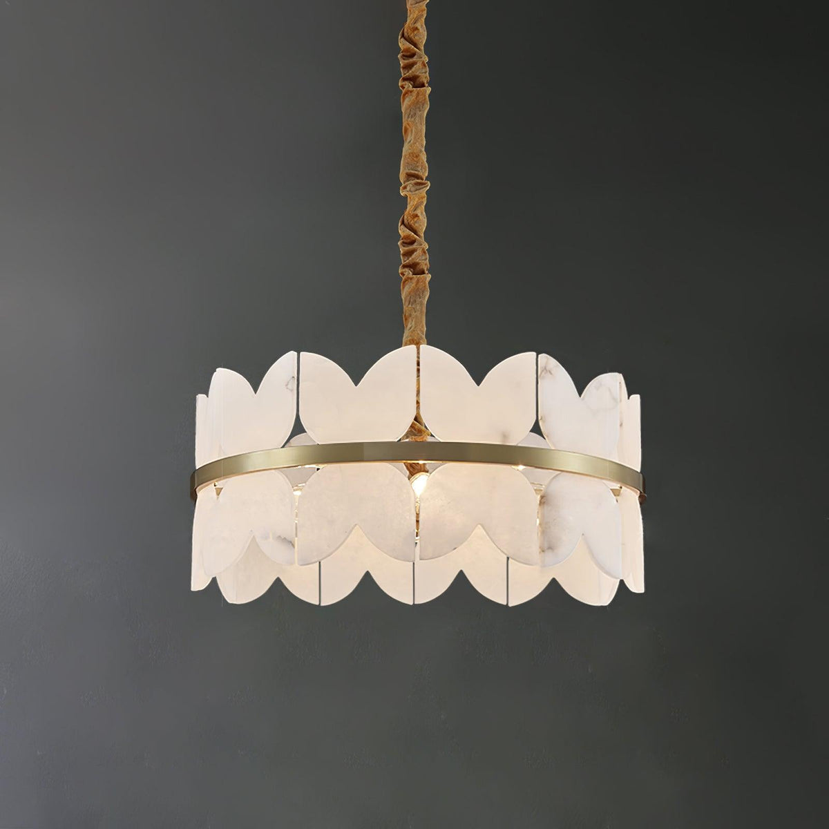 Alabaster Cloudscape Chandelier 1 layer ? 11.8″ x H 8.7″ / Dia 30cm x H 22cm Chandelier