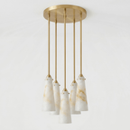 Solenne Alabaster Cluster Pendant Light
