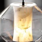 Alabaster Glass Cylinder Pendant Light