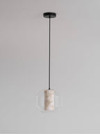 Alabaster Glass Cylinder Pendant Light