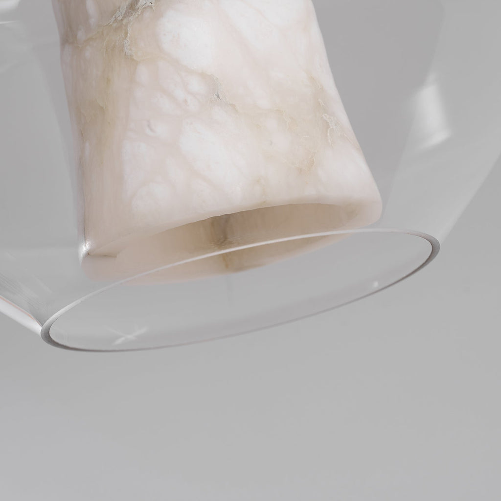 Alabaster Glass Cylinder Pendant Light
