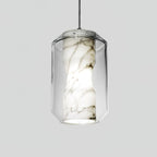 Alabaster Glass Cylinder Pendant Light